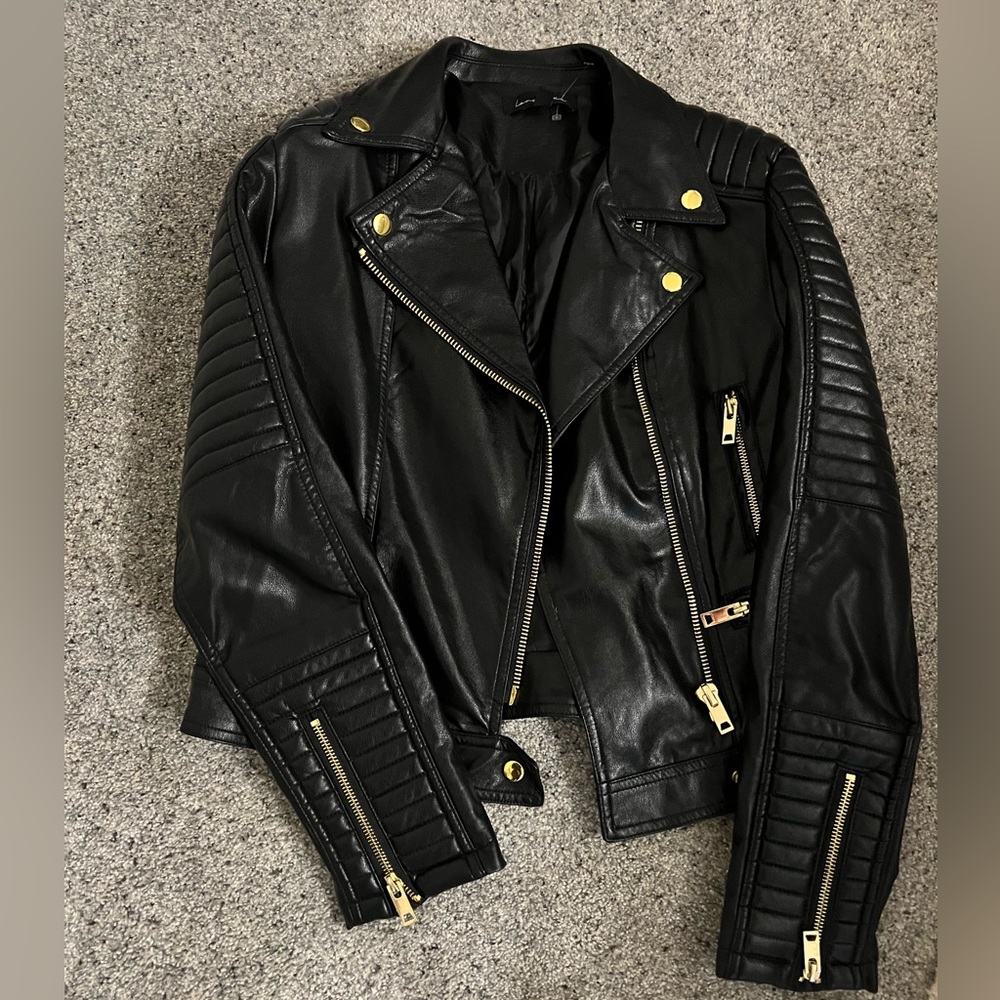 Faux leather jacket